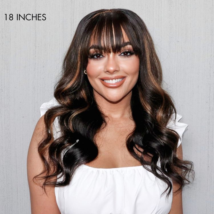 Blonde Highlight Loose Wave Glueless 5x5 Closure Lace Wig with Cute Bangs - US Only-04