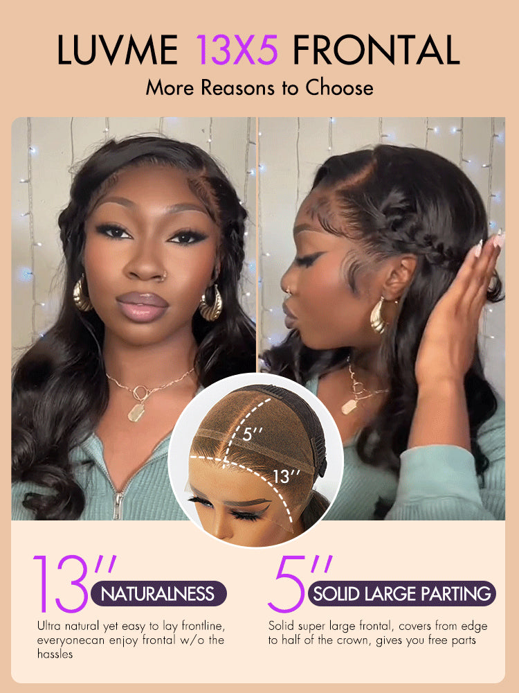 13x5 Ready To Go Frontal Wig | Nature Max Loose Body Wave Ear-to-ear Glueless HD Lace C Part Wig-14