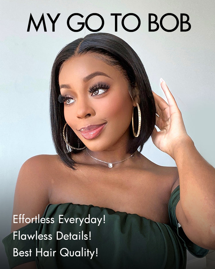 Exclusive Discount | Luvme Hair Beginner Friendly Glueless Silky Blunt Cut 4x4 Closure Bob Wig | Upgraded 2.0-12