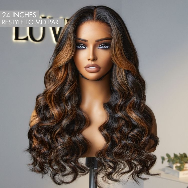 200% Mega Density | Blonde Highlight Loose Wave Glueless 5x5 Closure HD Lace Long Wig 100% Human Hair