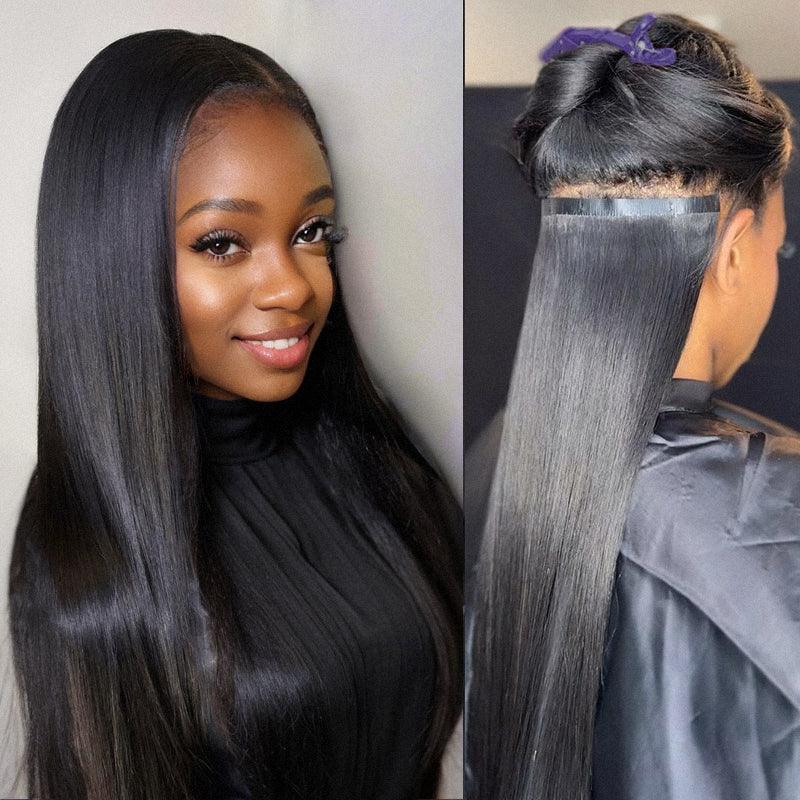 Human hair extensions 4 2024 bundles set & Free Gift!