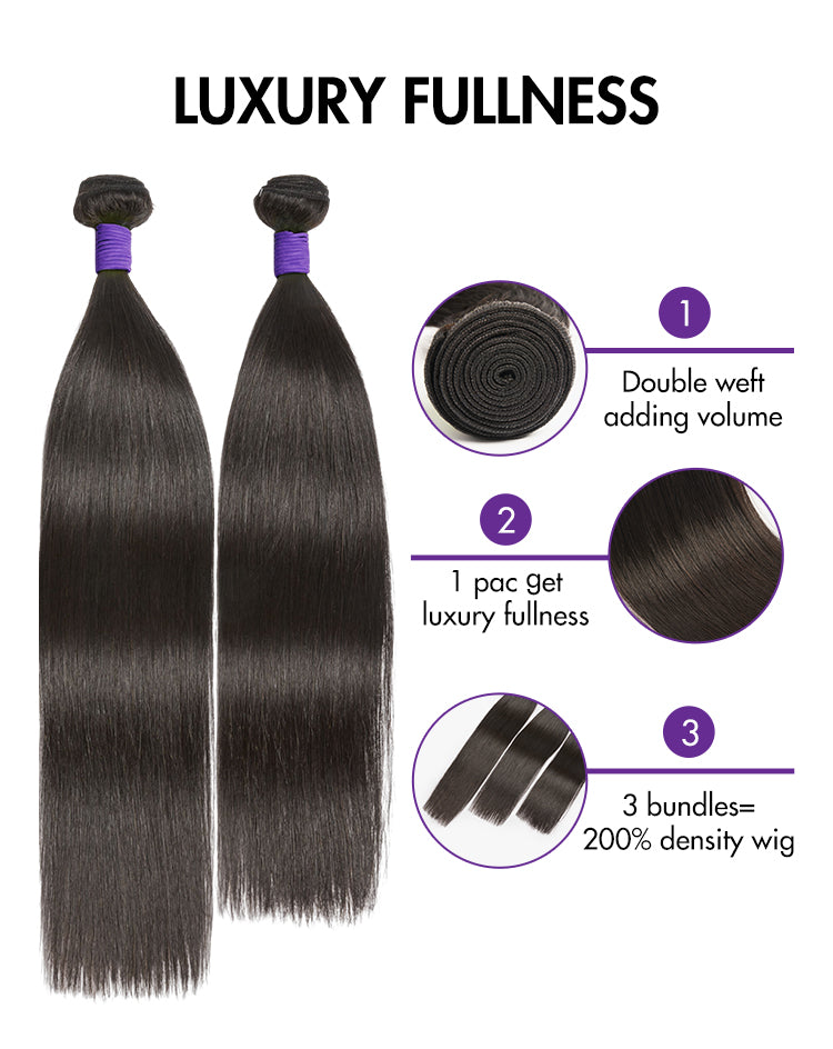 Upgraded Brazilian Hair | 1pc Straight / Body Wave 100% Virgin Brazilian Human Hair Bundle-06