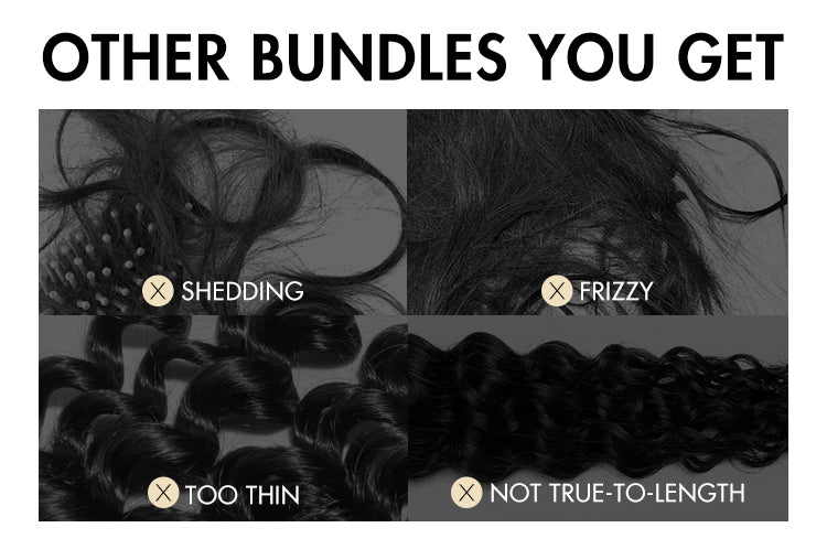 Messy Curly 100% Virgin Human Hair Bundles 1pc / 3pcs-09