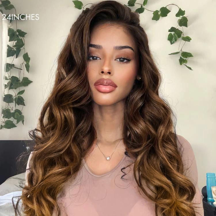 Luvme Hair PartingMax Glueless Wig Ombre Brown Loose Body Wave 7x6 Closure HD Lace Wig - US Only-04