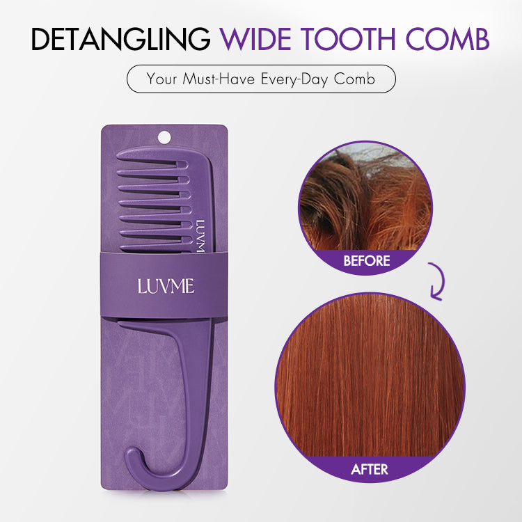 Wide Tooth Comb Suitable for Natural Hair, Suitable for Curly Hair, Long Hair, Wet Hair in all Types