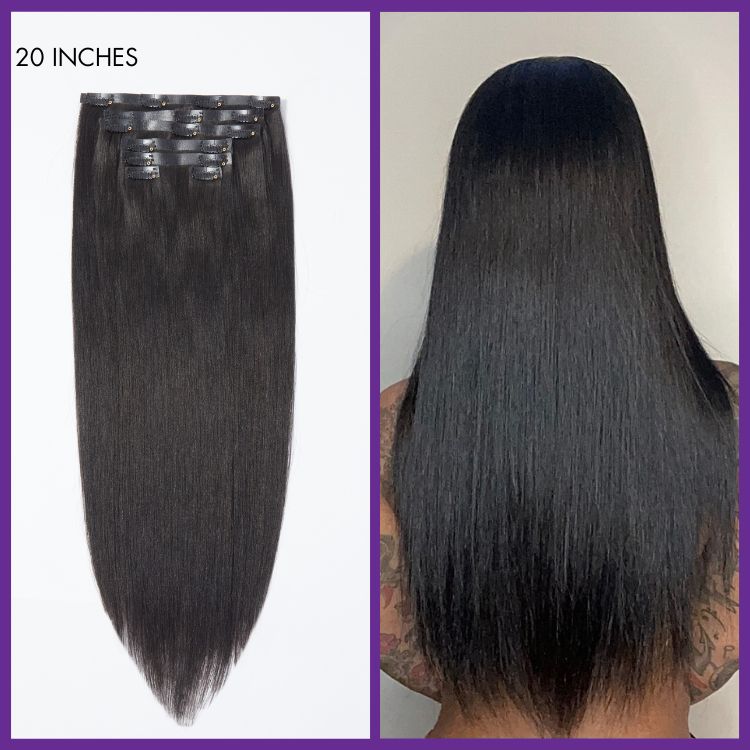 Exclusive Sale | Straight / Body Wave / Kinky Curly / Yaki Straight / Kinky Straight Clip in Hair Extensions Real Human Hair Pieces 135g 9pcs / 7pcs with Free Gift-09