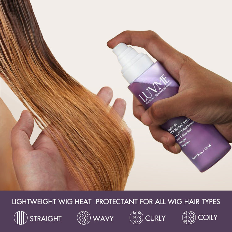 Wig Renewal Heat Protectant Spray, Leave-in Conditioner, up to 450℉ Heat Protection, Color & Shine Seal | US ONLY