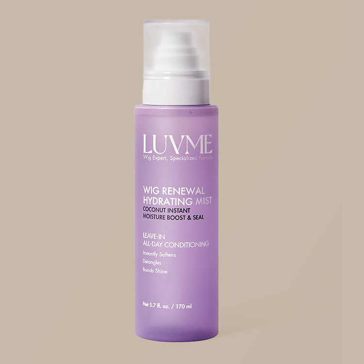 Luvme Hair Wig Renewal Hydrating Mist spray bottle for leave-in conditioning and all-day hydration on synthetic or natural wigs