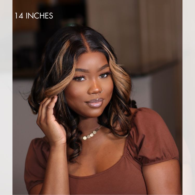 Blonde Mix Black Loose Wave Glueless 5x5 Closure HD Lace Wig- US ONLY-02