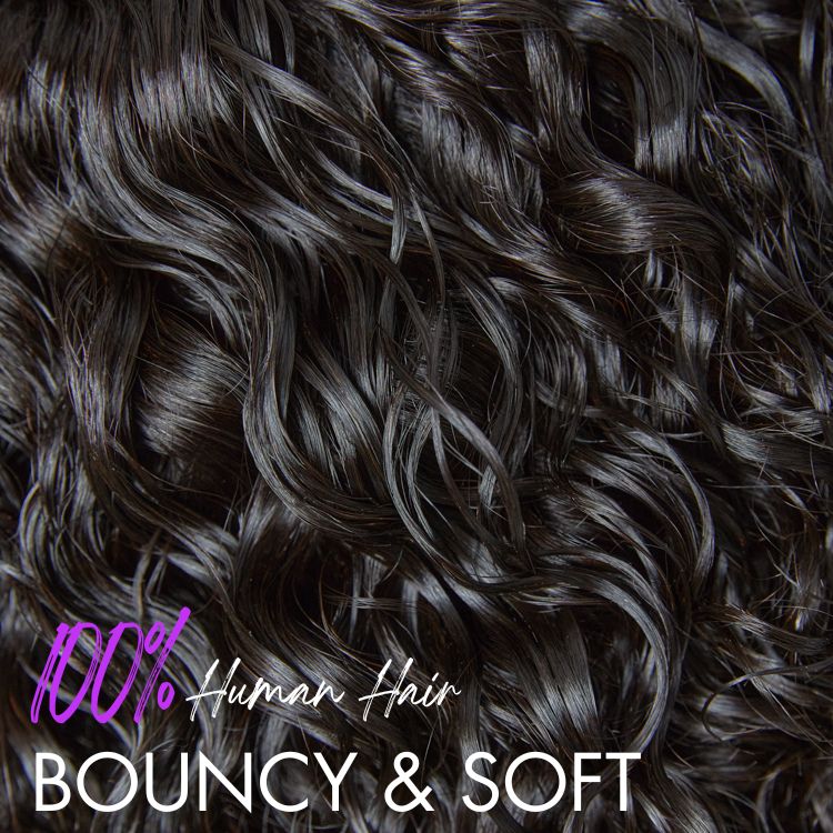 Exclusive Sale | Slicked-Back Short Cut Curly Glueless 13x4 Lace Front Wig 100% Human Hair-06