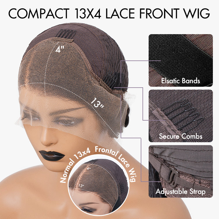 Exclusive Sale | Slicked-Back Short Cut Curly Glueless 13x4 Lace Front Wig 100% Human Hair-08