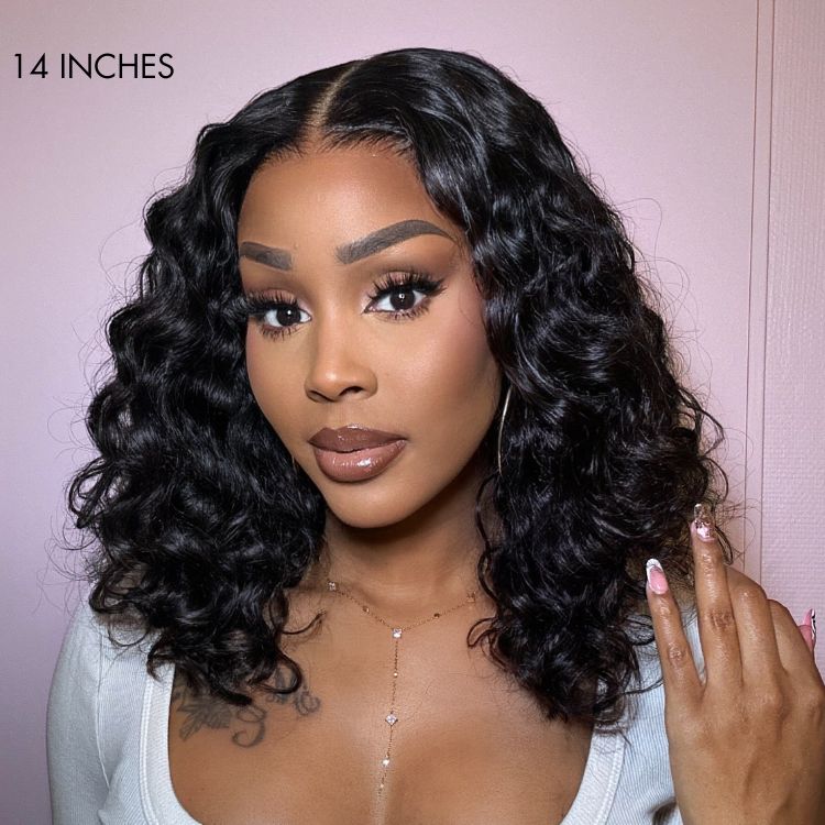 Luvme Hair PartingMax Glueless Wig Water Wave Versatile 7x6 Closure HD Lace Short Wig Ready to Go