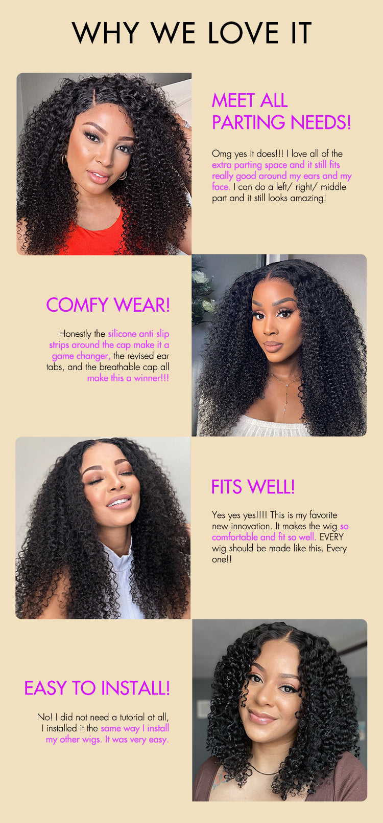 Luvme Hair PartingMax Glueless Wig Kinky Curly 7x6 Closure HD Lace Long Curly Wig Pre Cut - US Only-16