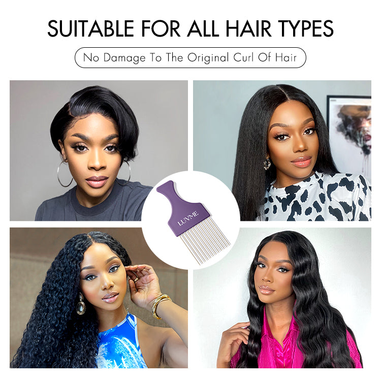 1pc Hair Pick Comb, Afro Hair Styling Tool for Natural Curly Hair-05