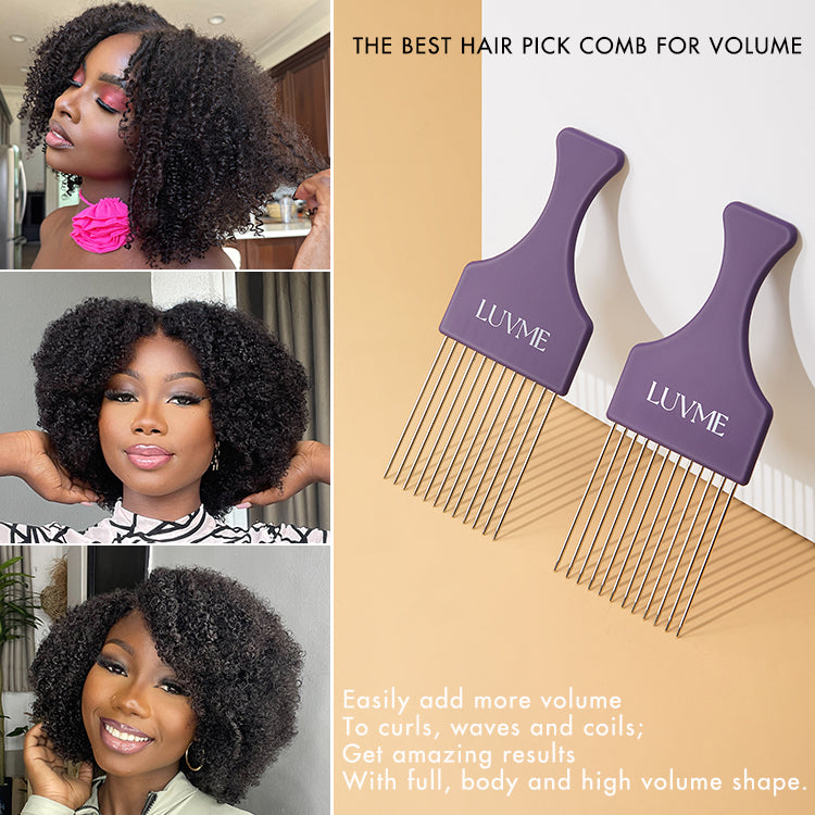 1pc Hair Pick Comb, Afro Hair Styling Tool for Natural Curly Hair-02