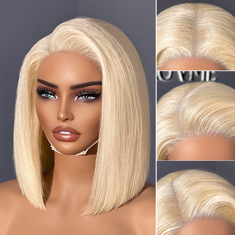 PreMax Wigs | Blonde 613 Silky Straight Glueless 5x5 Closure HD Lace Wig 100% Virgin Human Hair
