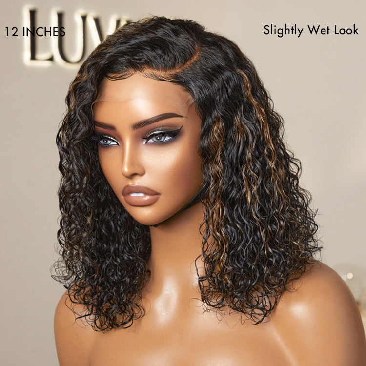 1 SEC INSTALL WIG | Casual Blonde Highlights Funmi Curly Glueless Minimalist HD Lace Short Curly Wig