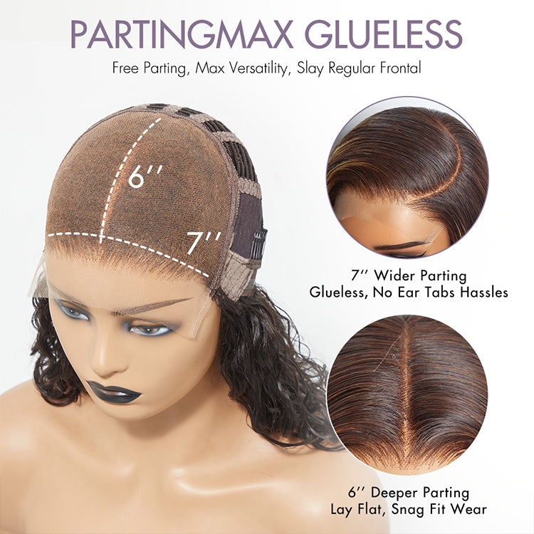Luvme Hair PartingMax Glueless Wig Honey Blonde Highlight Silky Blunt Cut 7x6 Closure HD Lace Bob Wig
