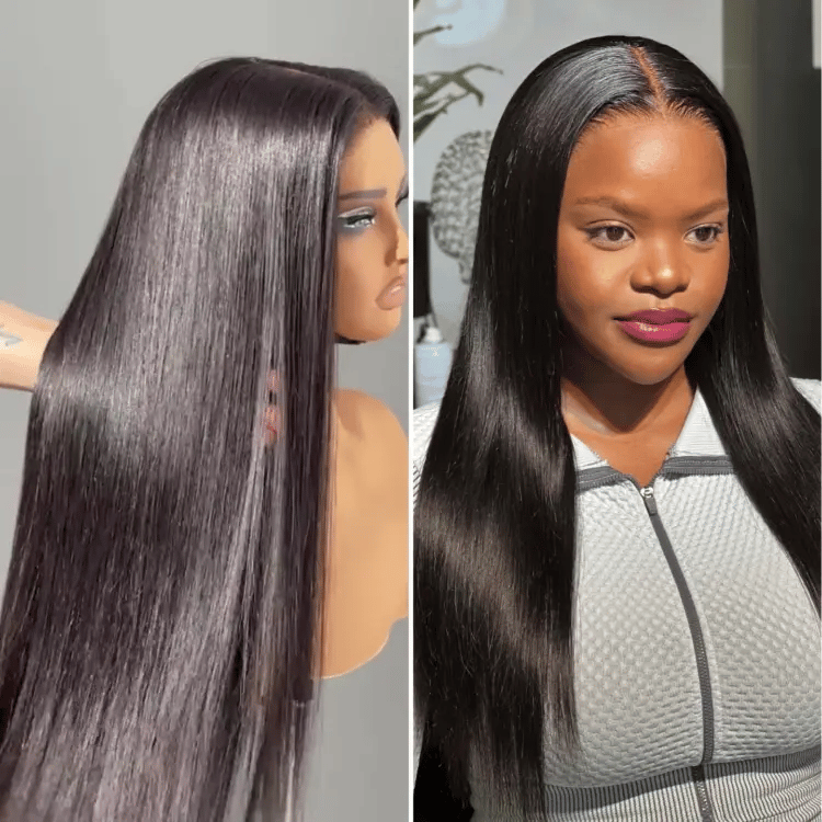 long straight glueless wig for summer