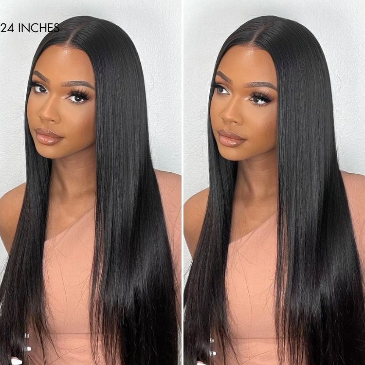 PreMax Wigs | 180% Density Bone Straight  Glueless 5x5 Closure HD Lace Lace Wig Pre-cut & Plucked & Bleached-09