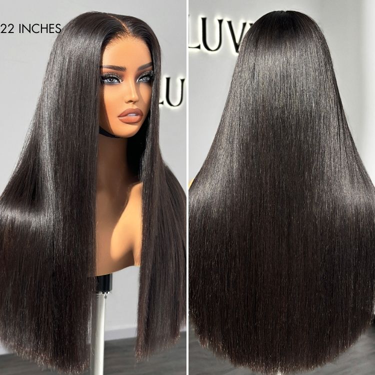 PreMax Wigs | 180% Density Bone Straight  Glueless 5x5 Closure HD Lace Lace Wig Pre-cut & Plucked & Bleached-08