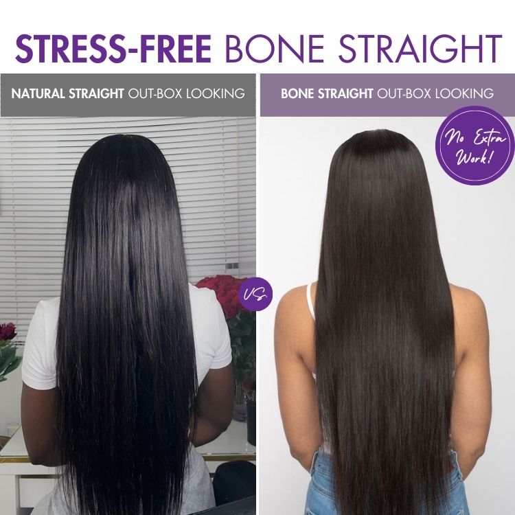 PreMax Wigs | 180% Density Bone Straight  Glueless 5x5 Closure HD Lace Lace Wig Pre-cut & Plucked & Bleached-05