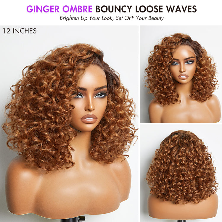 Luvme Hair Minimalist HD lace wig with bouncy curls, left C part, pre-cut lace, glueless design, natural-looking hair extension