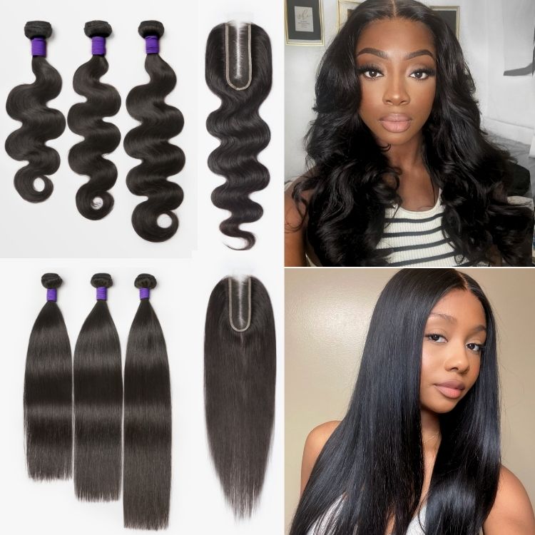 Upgraded Brazilian Hair | HD Lace Deep Part 2x6 Closure with 3 Bundles Virgin Hair (Straight / Body Wave)-01