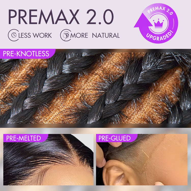 PreMax 2.0 Wigs | Nature Max Yaki Straight Ear-to-ear Glueless 13x5 Frontal HD Lace C Part Wig-08