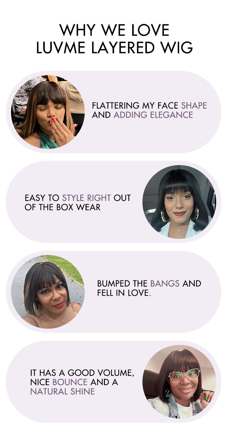 Burgundy New Trend Side-swept Bangs Glueless Wide T Lace Bob Wig 100% Human Hair - US Only-13