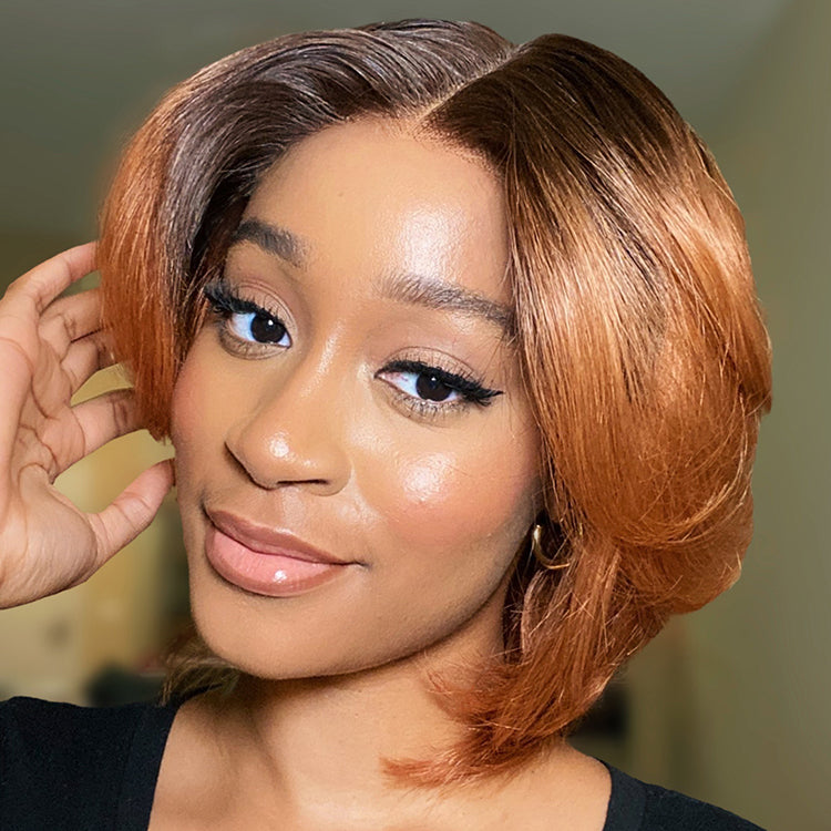 1 SEC INSTALL WIG | Elegant Boss Vibe Short Pixie Cut Ombre Ginger Glueless Minimalist HD Lace Wig Ready to Go-03