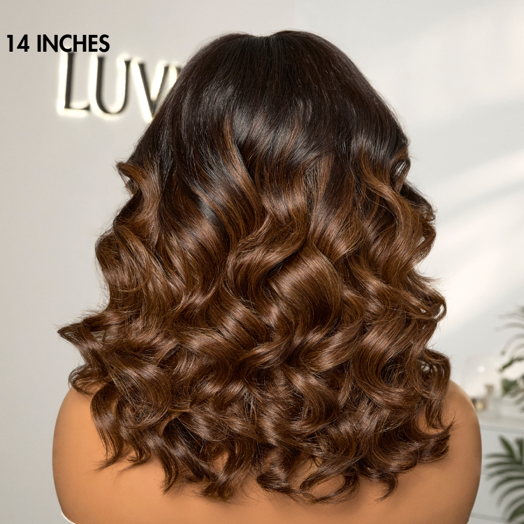 PreMax Wigs |  Ombre Brown Loose Body Wave Glueless 5x5 Closure Lace Wig Pre-Cut Lace - US Only-13