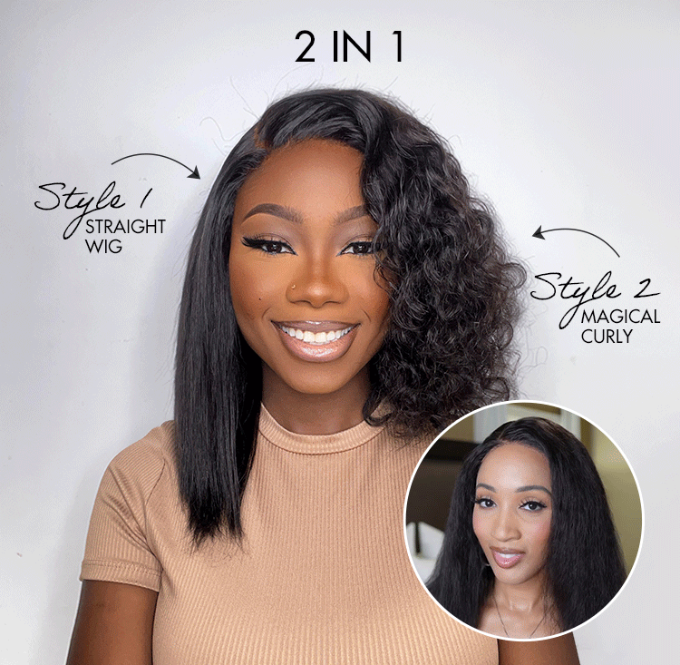 VIP DAY ONLY | 12 Inches Wet and Wavy | Water Wave 4x4 Closure Lace Glueless Side Part Short Wig 100% Human Hair-06
