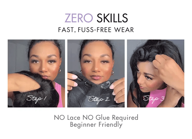 Beginner Friendly Glueless Loose Body Wave V Part Wig 100% Human Hair-10