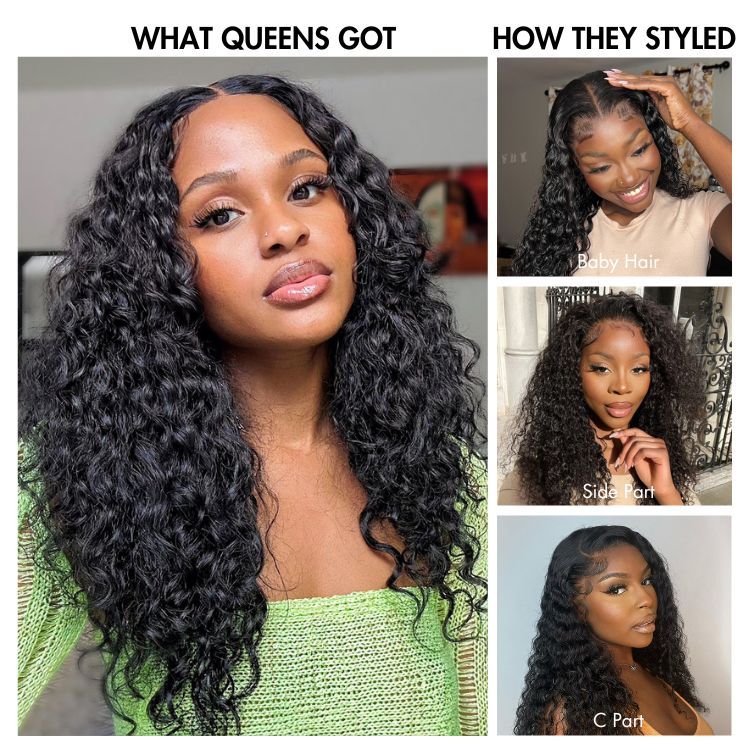 PreMax Wigs | Ear to Ear Super Natural Hairline Deep Wave Glueless 5x5 Upgraded Lace Front Long Curly Wig Pre-Cut Lace-11