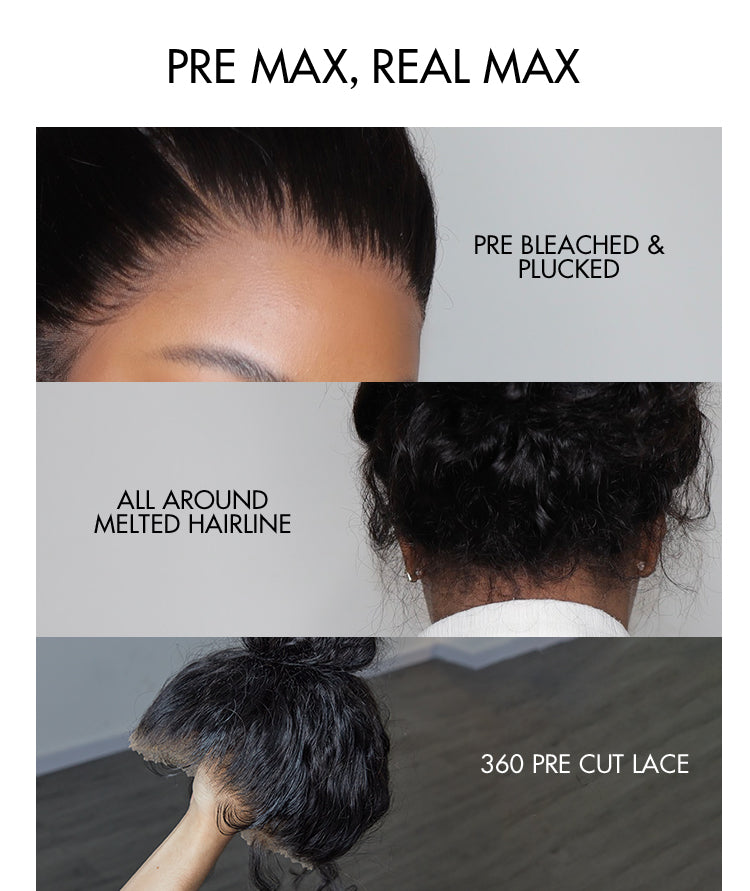 Special Deal | PreMax Wigs | Water Wave Flexi-Fit Invisi Drawstring Cap 360 Lace Long Curly Wig Pre-Cut Lace-13