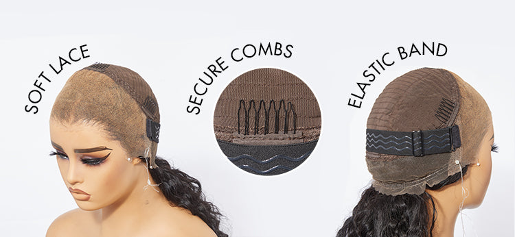 Special Deal | PreMax Wigs | Water Wave Flexi-Fit Invisi Drawstring Cap 360 Lace Long Curly Wig Pre-Cut Lace-17