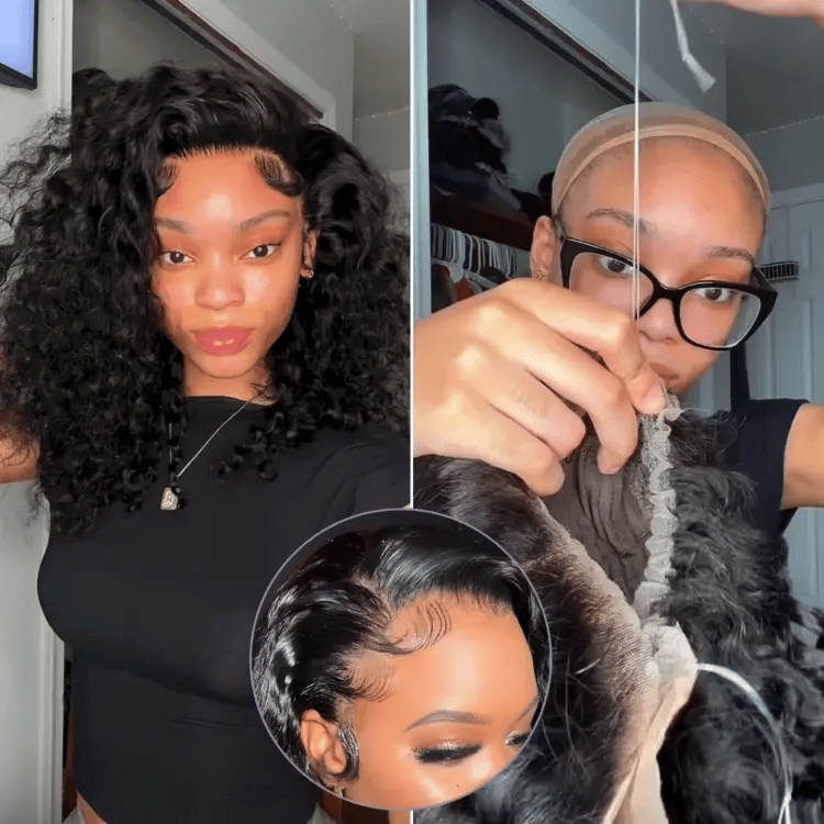 Luvme Hair PreMax Wigs Flexi-Fit Invisi Drawstring Cap with 360 HD Lace in water wave, body wave, and straight long wig styles