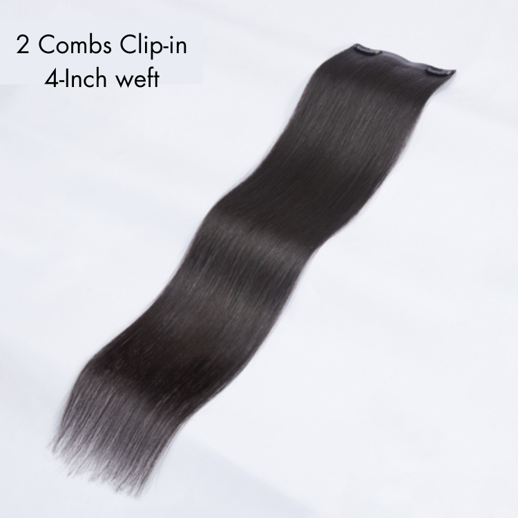 1pc Super Natural Straight Clip in Human Hair Extensions | Not Sold in Sets-04