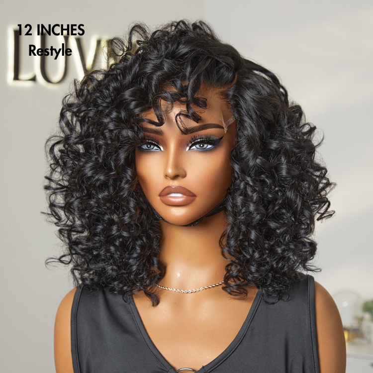 Luvme Hair Mature Bouncy Curl Left C Part Glueless Minimalist HD Lace Wig Pre-Cut Lace-22