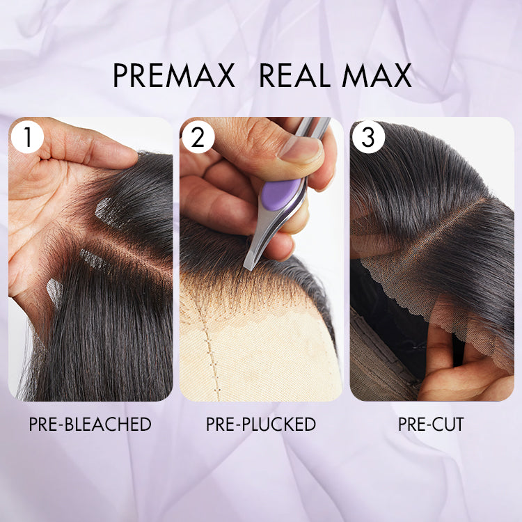 Luvme Hair AiryFit™ scalp care curly 5x5 closure wig with water wave style, pre-cut lace, snug fit, glueless design, and natural volume.