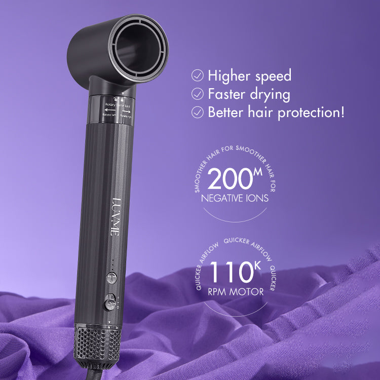 Luvme Hair 4-in-1 styling hair dryer set with US plug, versatile hair styling tools for 110V electrical support.