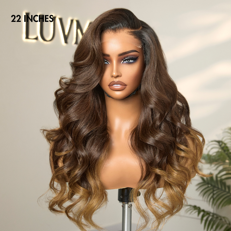 Luvme Hair PartingMax Glueless Wig Ombre Brown Loose Body Wave 7x6 Closure HD Lace Wig - US Only-02