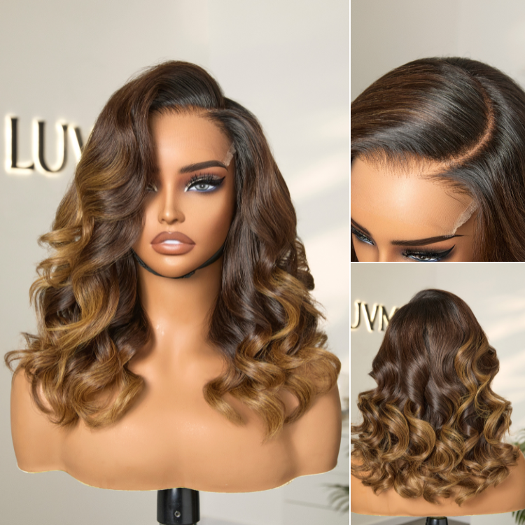 Luvme Hair PartingMax Glueless Wig Ombre Brown Loose Body Wave 7x6 Closure HD Lace Wig - US Only-01