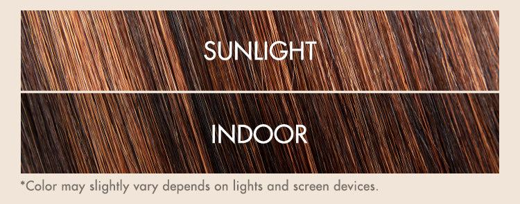 Classic Copper Ombre Highlights Silky Straight Glueless 5x5 Closure Lace Wig - US Only-02