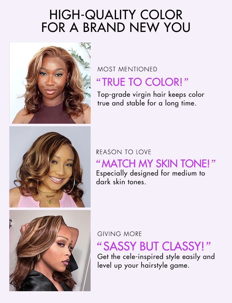 24 inches = $179.9 | Honey Blonde Highlight Bouncy Body Wave Glueless 13x4 Frontal Lace Human Hair Wig-05