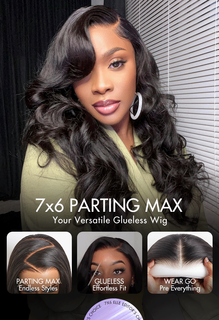 Weekly Special | PartingMax Glueless Wig Loose Body Wave 7x6 Closure HD Lace Pre Cut - US Only-11
