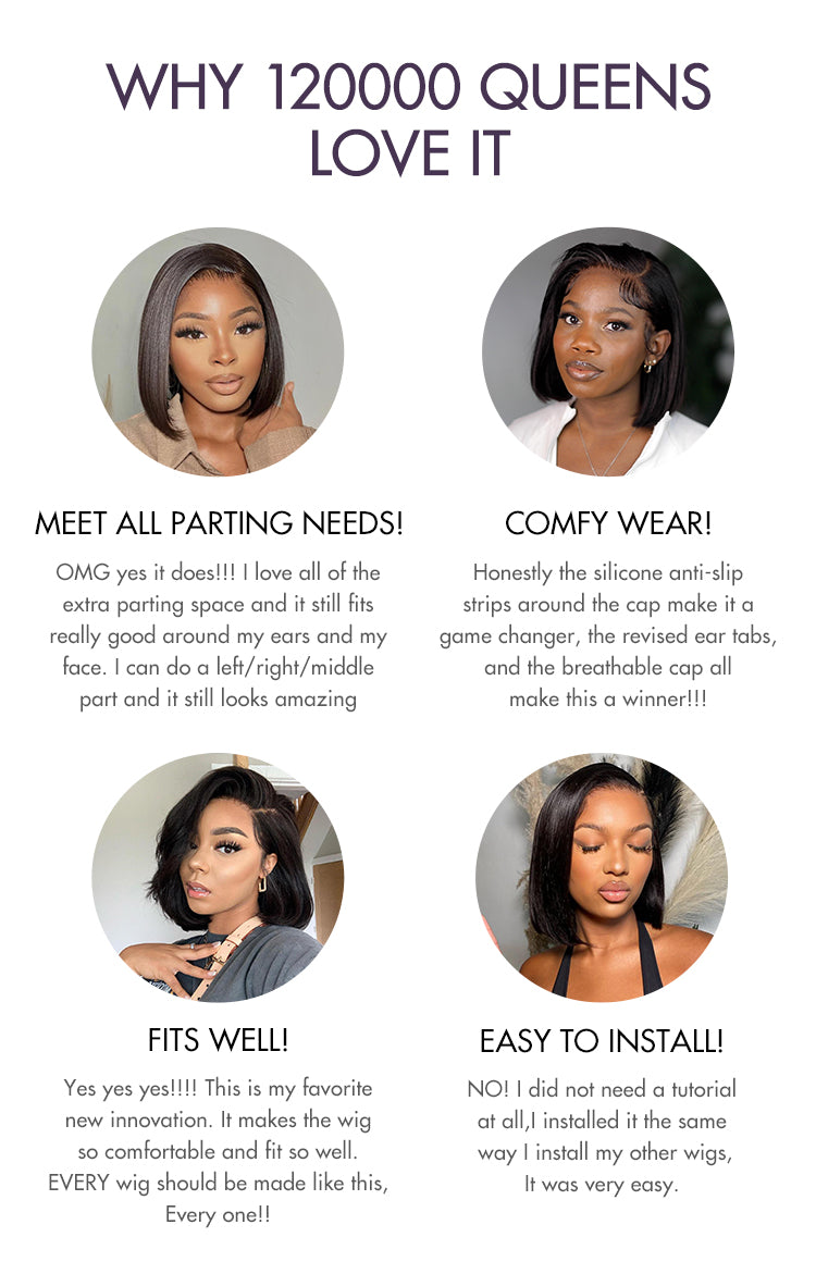 Special Deal | Luvme Hair PartingMax Glueless Wig Silky Blunt Bob Cut 7x6 Closure HD Lace Wig Breathable Cap-24