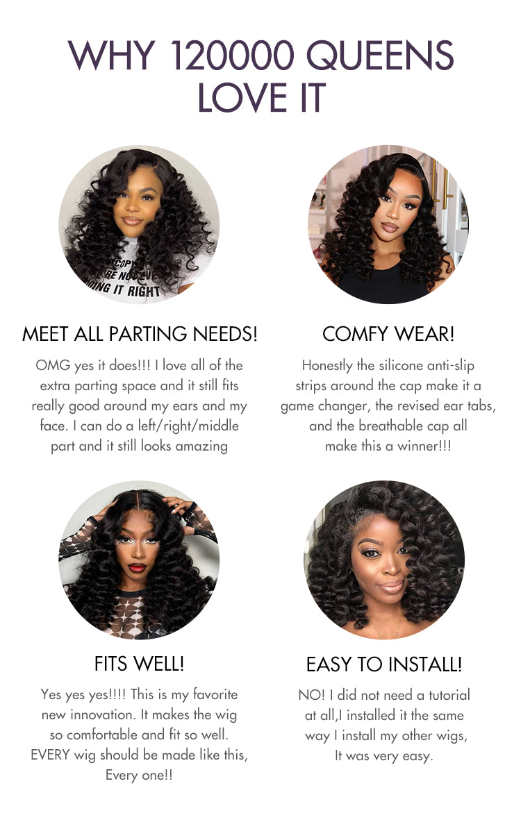 customers reviews of PartingMax Black Wand Curly 7x6 HD Lace Glueless Wig Pre-Cut Lace