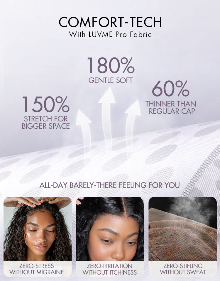 All-Day Comfort Fit & Effortless Water Wave Glueless 5x5 Closure Pre-Cut Lace Curly Wig